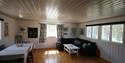 Living room with sofa and dining table