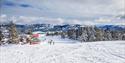 utsikt fra toppen på Vrådal Panorama skisenter