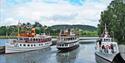 The 3 canalboats meet daily at Lunde locks