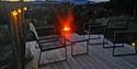evening atmosphere on the terrace Svenseid Alpakka