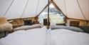 innredning på Glamping telt på Lystang Camping