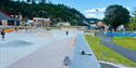 the skate park at Nesøya Activity Park in Notodden