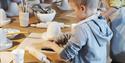 clay workshop for kids at the porcelain museum in Porsgrunn