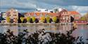 View to the porcelain factory in Porsgrunn