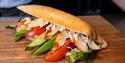 baguette som serveres på Øya Spiseri