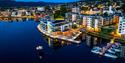 dronebilde av Porsgrunn