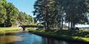 Olavsberget badeplass i Porsgrunn med bry over vannet