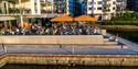terrasse på Øya Spiseri i Porsgrunn