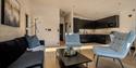 Living room at Raudnes Panorama at Nisser Cabin Village and Camping
