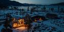 Raudnes Panorama at Nisser Cabin Village and Camping in the winter