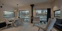 Living room at Raudnes Panorama at Nisser Cabin Village and Camping