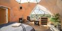 interior at the Arctic Dome at Telemark Husky in Rauland