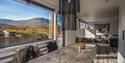view of Gaustatoppen from the dining room at the cottage to Gaustatoppen booking