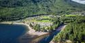 dronebilde av Sandviken Camping