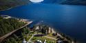dronebilde av Sandviken Camping