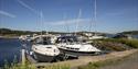 boats located at the Sjøterrassen guest harbour.