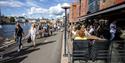 uteservering på Becks Brasserie i Skien