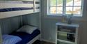 the bedroom in the hunting cabin for Villmarkseventyret