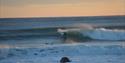 Surfing at the Skarrakstrand