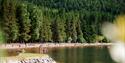 bathing beach at Telnessanden camping and outdoor center