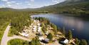 drone image of Blefjell Camping