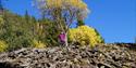 lady standing on top of Brynesteinbruddet