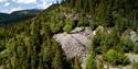 drone image of the brynestein quarry at Dalen