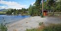 sandy beach at Vrådal Hyttegrend