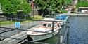 boats located at Hjellebrygge guest harbor in Skien