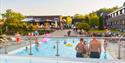 swimming pool at Bø Hotell with guests