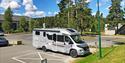 motorhome at motorhome parking in Skien leisure park