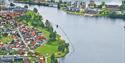 drone image of Bakkestranda in Skien