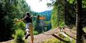 man plays Frisbee golf in Skien leisure park