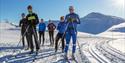 group of cross-country skiers at Rauland
