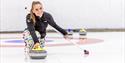 The girl curling in Skien leisure park