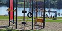 the playground at Bakkestranda bathing place in Skien