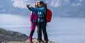 2 ladies take selfies on a hike to Venelifjell in Vrådal