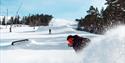 snowboarder at Gautefall ski center