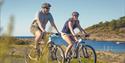 cyclists cycle at Krogshavn in Bamble