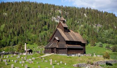 Stavkirke. Stave church. Eidsborg stavkyrkje, Vest-Telemark museum.