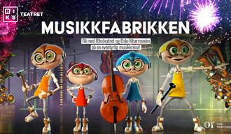 Animasjoner av figurene i musikkfabrikken