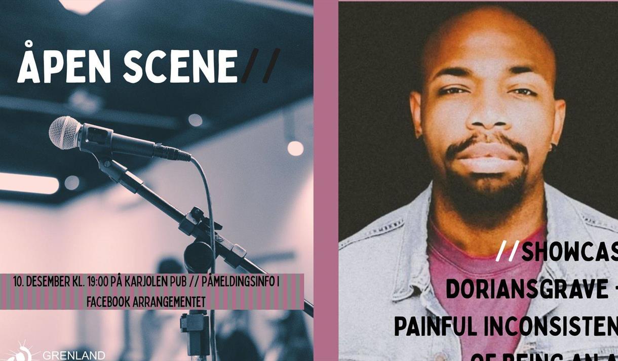 plakat til "Åpen scene" plakat til "Åpen scene"