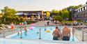 swimming pool at Bø Hotell with guests