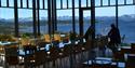 Utsikt fra restauranten ved Hardangervidda Nationalparksenter