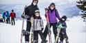 family at Vrådal Panorama ski center