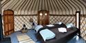 bed in the yurts of Canvas Telemark