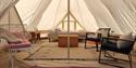 furnishings for glamping tents at Svenseid Alpakka