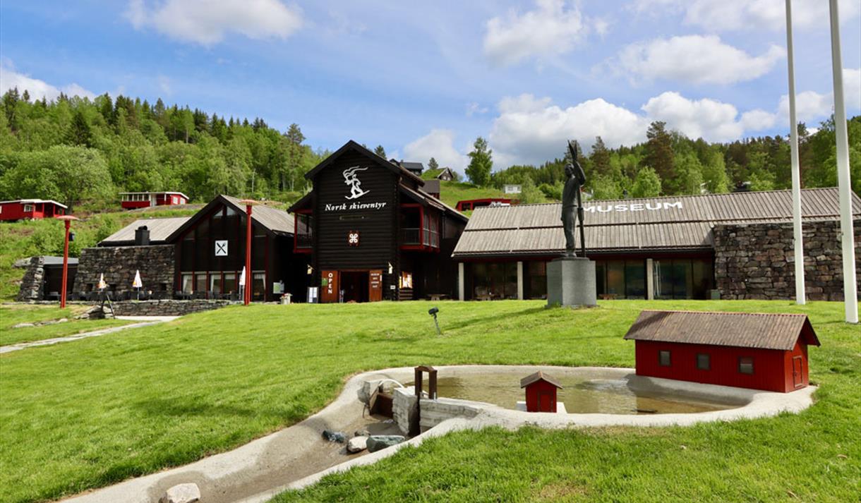 the water park in front of Norsk Skieventyr in Morgedal