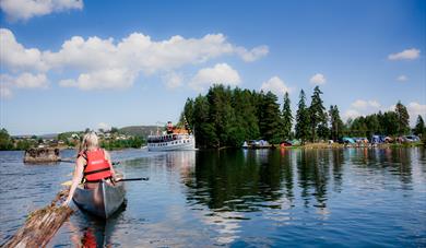 Canoeing on the Telemark Canal at First Camp Lunde - Telemark