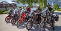 4 motorsyklister på HUB Riding ved Straand Hotel i Vrådal